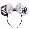 2021 nuove ragazze Accessori per capelli con fiocco in paillettes Orecchie da topo Fasce da principessa Bambini Bastoni Baby bambini Halloween Natale cosplay cerchio