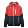Windbreaker Men Casual Spring Autumn Lightweight Jacket Ankomst Kontrast Color Zipper Up Jackets Outwear 220115