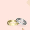 Not Faded Top Quality Designer Lover Ring Size 6-12 CZ Stone Gold Silver Rose Colors Stainless Steel Women Jewelry Whole247L