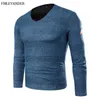 Plus Größe 6XL Große Größen Patchwork V-ausschnitt Pullover Wolle Männlichen Pullover pull homme Y0907