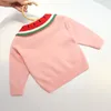 Pullover VearDoller Girls Sweater Autumn Winter Arrival Long Sleeve Children's Clothing Cute Watermelon Kids Knitted Cardigan