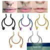 1 pcs novo falso anel de nariz prisão novo clipe de nariz médico aço inoxidável septo nasal septo falso anel de nariz piercing piercing preço de fábrica especialista estilo design mais recente estilo