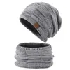 Mutsen, Sjaals Handschoenen Sets Heren Dames Warm Winter Muts Muts Sjaal Nekwarmer Set Gebreide Skull Cap Voor Heren Dames Met Dikke Fleece Gevoerd Sl