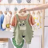 Insiemi dell'abbigliamento - vendita di stile primavera autunno neonato ragazza vestiti bambino cotone 2 pezzi set bambini simpatico cartone animato vestito coreano
