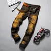 Джинсовые дизайнерские отверстия винтажные джинсы высокое качество разорванные для мужчин размер 28-38 40 42 осень зима хип-хоп Punk Streetwear