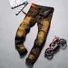 Denim Designer Hole Vintage Dżinsy Wysokiej Jakości Ripped Dla Mężczyzn Rozmiar 28-38 40 42 Jesień Zima Hip Hop Punk Streetwear