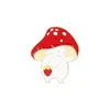 Colorful Mushroom Brooches pins Music Cute cartoon enamel Lepal pin Badge for Women men Kids fashion jewelry will and sandy