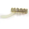 Goldzähne Grillz Strass glänzende Grills Set ICED OUT Zähne Hip Hop Schmuck