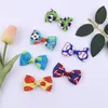 Children's Hair Accessories 2022 World Cup Soccer Printed 2.6 Inch American Football Baseball Ribbon Bow Hairs Clips Baby Girls Tennis Sports Hair Pin