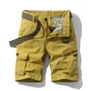 Vår sommar män jogger militär last shorts bomull taktisk s styrelse casual kläder 210629