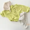 Baby Cotton Body Loose Creeper Simple Born Girl Vêtements 210515