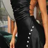Sommerfrauen sexy Designerin Black Burgund White Midi Plissee Baumwollkleid Elegante Bodycon Party Vestido 210527
