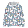 Mäns Hoodies Sweatshirts Desgn Söt 3D-tryck Män / Kvinnor Boysgirl långärmad Hooded Sweet Alpaca Sweatshirt Dam Mode Outwear