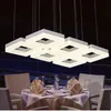 Ljuskronor Moderna LED-hängande ljus för matsal Living Acrylic Aluminium Rektangel Design Lampa Fixtures AC 85-265V