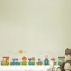 Стикеры окна Мультфильм Животное Поезд Настенные Росписи Детская комната Спальня Изучение Живая Ванная Комната Стикер