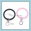 Key Rings Jewelry Sile Wrist Ring Fashion Glitter Bracelet Sports Keychain Bracelets Bangle Round Large O Keyring T494 Drop Delivery 2021 Kp