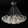 Chandeliers American RH Luxury Gold / Chrome Black Led G9 Chandelier Bedroom 11cm Big K9 Crystal Lighting Lamparas