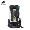 3F UL Gear Vattenbeständig Camping Vandring Ryggsäck Lättviktiga Camping Pack Travel MountainSeering Backpacking Trekking RuckSacks 40 + 16L