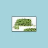 Dekorativa Kransar Festliga Party Supplies Hem Gardensimation Leaf Vines Garland Decoration Aessories Clothy Green Rattan lämnar artificia