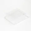 Square White Paper Sandwich Packing Boxes Cake Bread Snack Bakery Box with Clear Lids