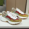 2021 Designer Rhyton Sneakers sports shoes Beige Men Trainers Vintage Chaussures Ladies casual Shoe with box size 35-46