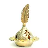 Metal doftlampor Creative Star Moon Feather Incense Stick Arab Home Decoration Censer Tool 0426