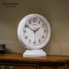 Desk & Table Clocks Solid Wood Clock Ornaments Modern Simple Desktop European Decoration