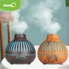 saengQ Diffuseur d'arôme électrique Humidificateur d'air à ultrasons 400ML Huile essentielle Télécommande LED Cool Mist Maker Fogger 210724