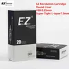 EZ 혁명 문신 바늘 카트리지 라운드 라이너 # 08 0.25mm 슈퍼 단단한 L- 테이퍼 7.0 mm 로타리 문신 기계 Grip20pcs / Box 211229