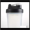 400Ml Sports Bottle Shaker Mixer Plastic Shaker Fitness Botellas de agua a prueba de fugas Kka7011-1 Obibk Wozbt