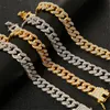 Fashion Jewelry 12MM Wide Cuban Ink Chain Iced Out Rhinestones Filled Anklet For Women Punk Hip-hop Ankle Bracelet Link 299u