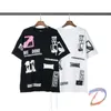 Mens T-shirts We11done t Shirt Men Women Tie-dye Pattern Welldone T-shirt High Quality Ribbon Decoration Streetwear Well Done Harajuku