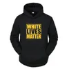 Sweats à capuche pour hommes Sweatshirts White Lives Matter Black Funny Cool Designs Graphic Cotton Camisas Autumn Winter Basic Tops