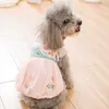 中国の伝統的なスタイルのHanfuペットの服を着た服夏の花の刺繍犬のスカート猫のドレスのための子犬の子猫