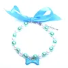 Dog Collars & Leashes Cat Pearls Necklace Collar Lovely Bone Charm Pendant Pet Puppy Jewelry Accessoried 5 Sizes Colours