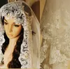 Véus nupciais branco marfim casamento borda de renda bride véu Velos De Novia Largos Acessórios