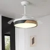 Takfläktar Modern fläkt med LED -ljus Lamp Nordic Minimalist för vardagsrum Ventilador de Techo Home Decor BC50DD