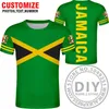 Maglietta JAMAICA fai da te numero nome personalizzato gratuito Stile estivo Uomo Donna Moda T-shirt divertenti manica corta La maglietta casual X0602