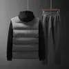 Automne Hiver Casual Sportswear Men's Sporting Clets Cashmere Hoodies + Pantalon + Gilet 3 Pieces Set Mens Tracksuit surdimensionné L-8XL