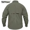 TACVASEN Vêtements militaires pour hommes Chemise légère de l'armée Chemise tactique à séchage rapide Chemises de chasse à manches longues amovibles d'été 210705