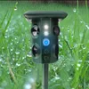 669a Garden Solar Powered Ultraljud Animal Repeller Stark LED Blinkande Ljus Mekanisk Våg