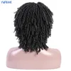 Peruki syntetyczne 14 cali 190 g/sztuka plecione włosy peruka Dreadlock dla czarnych mężczyzn kobiety naturalne dredy Ombre Party