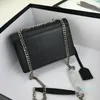 Designer- Mulheres Bolsas de Alta Qualidade Saco De Couro Senhoras Ouro e Silver Chain Ombro Sacolos de Saddle