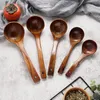 Spoons Wooden Spoon Japanese Style Long Handle Soup Kitchen Rice Porridge Household Tableware Supplies