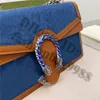 Women Blue Chain Mini Shoulder Bags Crossbody Handbags Cover Brand Ladies Flap luxury designers Cross Body Bag Famous Designer Real Leather Lady Small Handbag