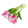 Joy-Enlife 10pcs Fiori di tulipani artificiali fai-da-te in stile manuale multicolore di alta qualità per la decorazione della casa della festa nuziale