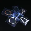 Transparent PVC Jewelry Bags Clear High Transmittance Zip Lock Earring Pendant Necklace Bracelet Storage Holder 100pcs/lot Sealing bag