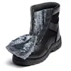 Buty robocze na świeżym powietrzu zimowe stalowe buty bezpieczeństwa skórzane śnieżne but męski antyhti Smashing Reting Q5un