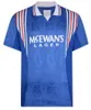 1996 1997 Laudrup Gascoigne Albertz McCoist Retro Jersey 96 97 Ferguson Vintage Camisas de futebol clássico