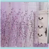 Gardin deco el levererar gardencurtain draperier lychee plommon blomma tryckt modern dörr fönster rum divider valance hem dekoration drop del